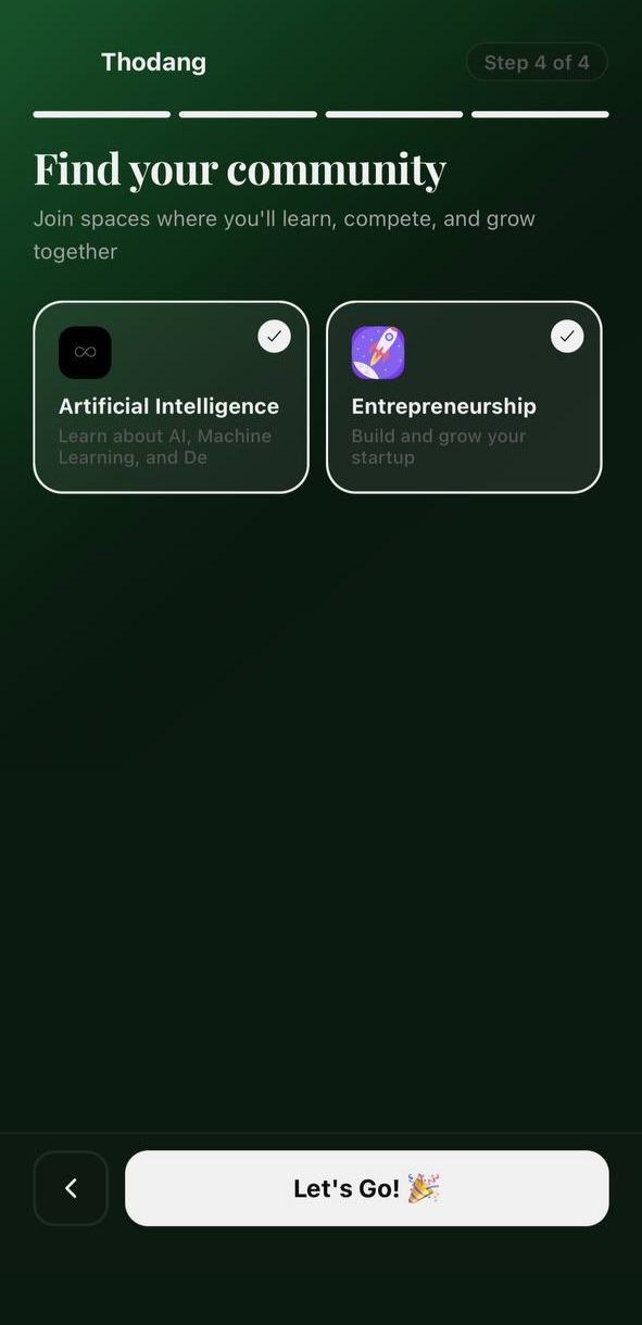 Thodang community screen